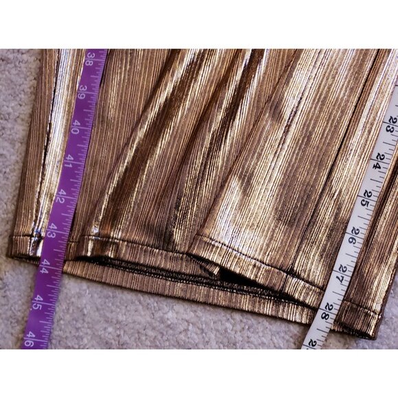 Nina Parker Bronze Metallic Duster Pants Coord Set Party Festive Holiday 2X NWT - Picture 12 of 15